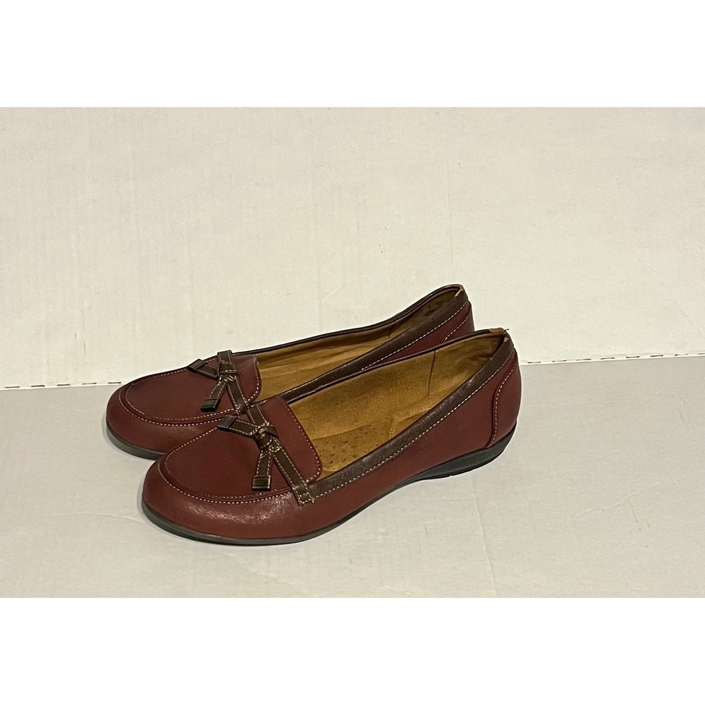 Natural Soul by Naturalizer Gracee Women's Brown Loafers Flats Size 9M Bow